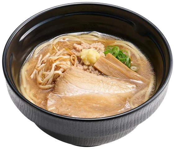 スシローが販売する「すみれ」監修「札幌濃厚みそラーメン」のクローズアップ。