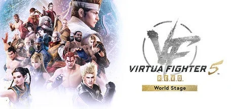Virtua Fighter 5 R.E.V.O. World Stageのロゴとキャラクター集合ビジュアル