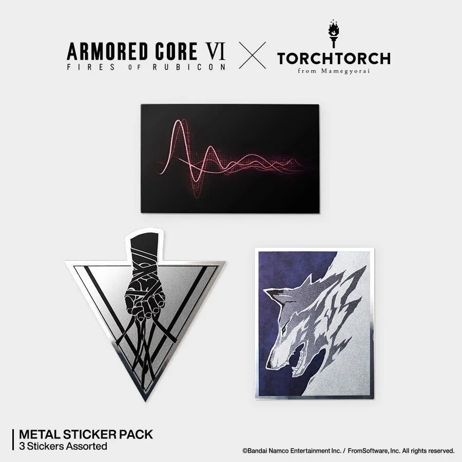 『アーマード・コア VI ファイアーズ オブ ルビコン』メタルステッカー全36種が12月19日より販売開始！　メタリック質感とザラついた手触りが特徴