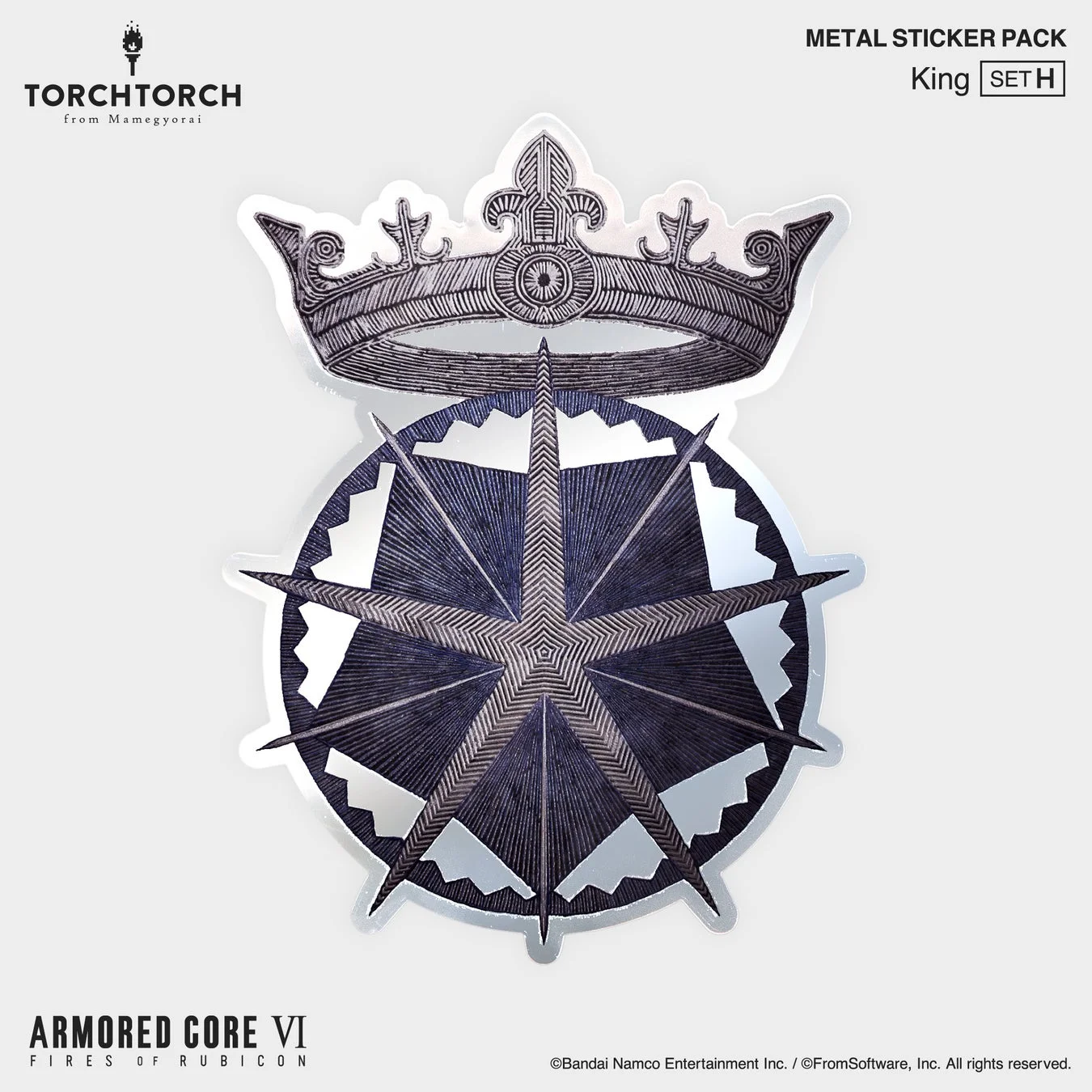 「キング」メタルステッカーのリオトーン加工