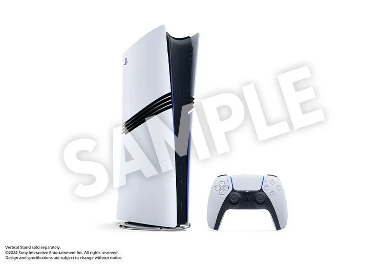 PlayStation 5 Pro本体とDualSenseコントローラー。リプライ賞の賞品。