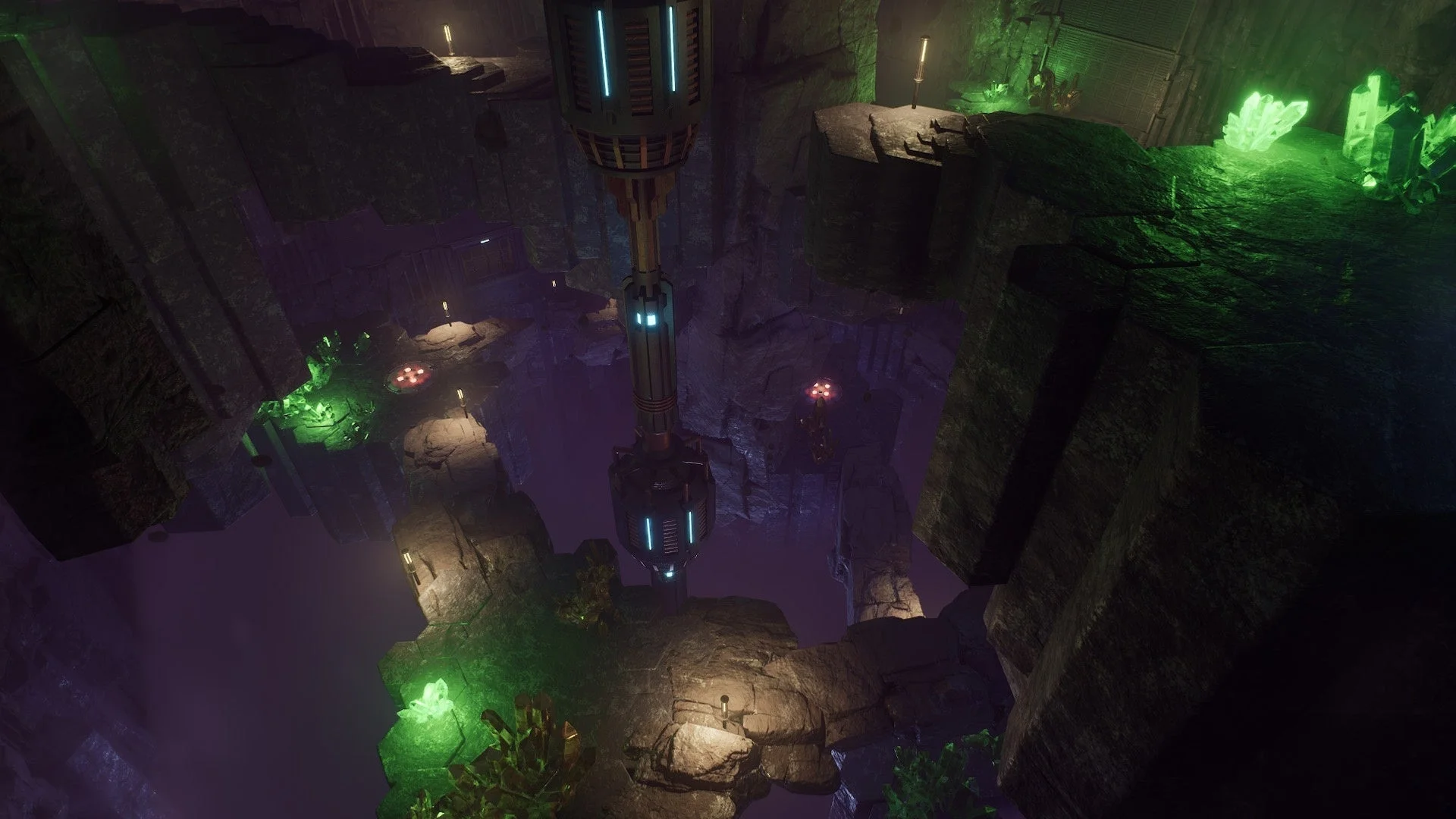 『Deadzone: Rogue』の小惑星基地「アポフィス」の広大な内部環境