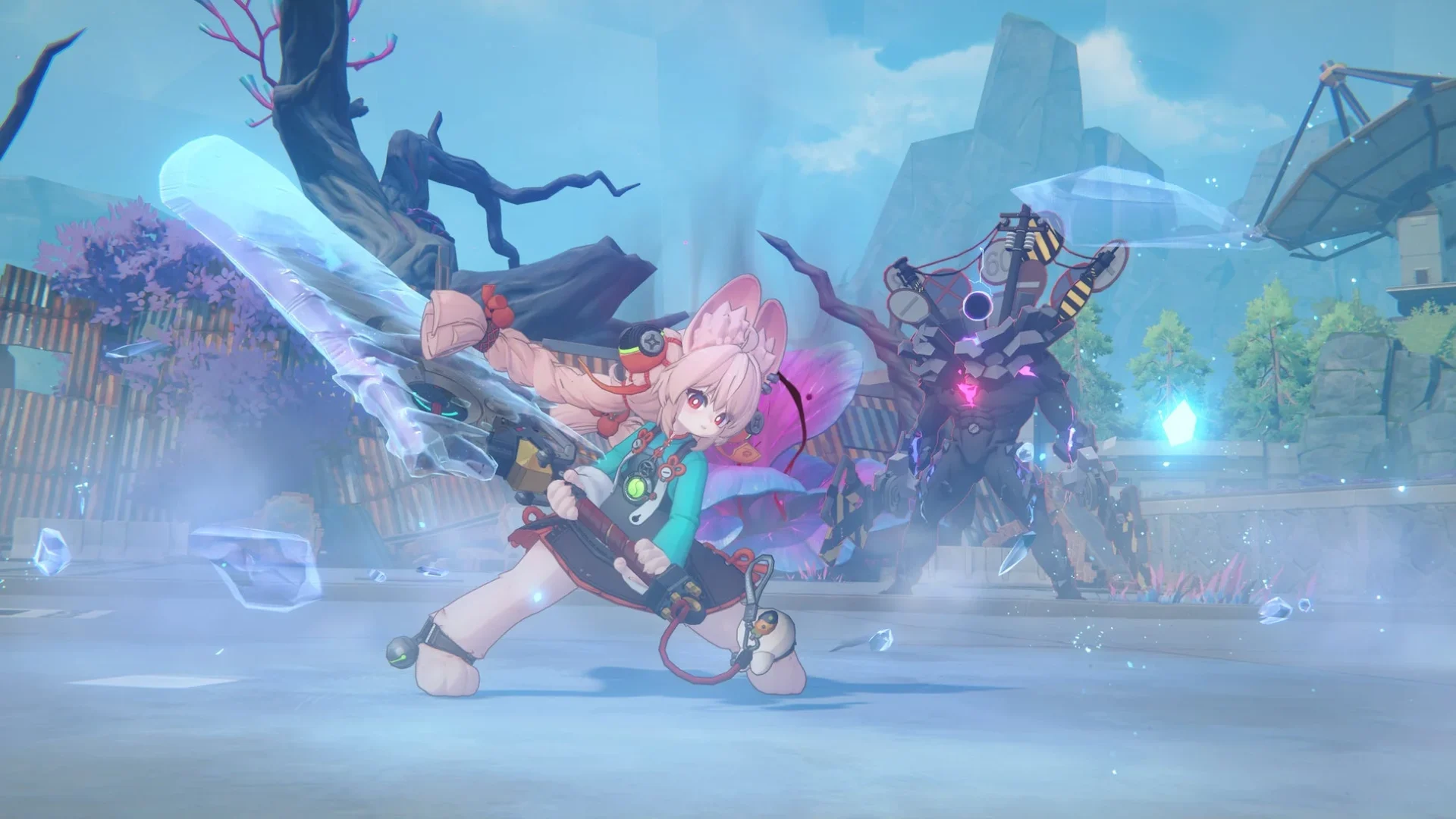 照が強力な氷属性スキルを発動する瞬間