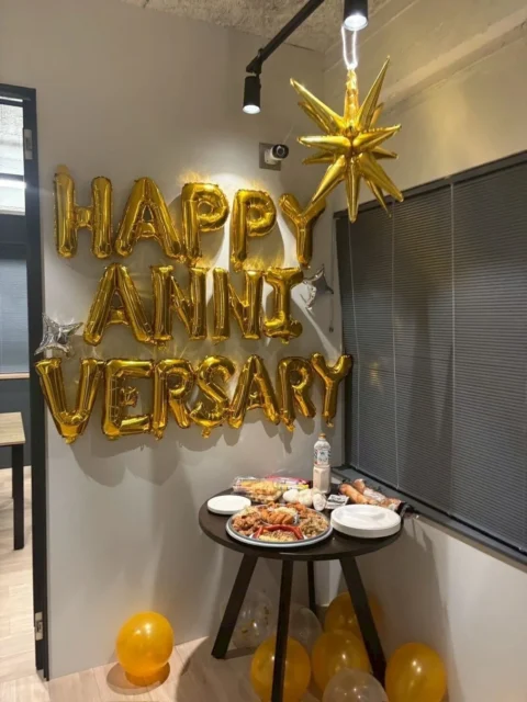 Yappe株式会社1周年パーティーの会場風景