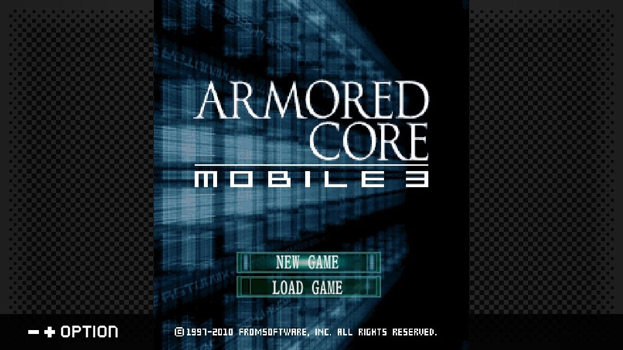 ARMORED CORE MOBILE 3のタイトル画面
