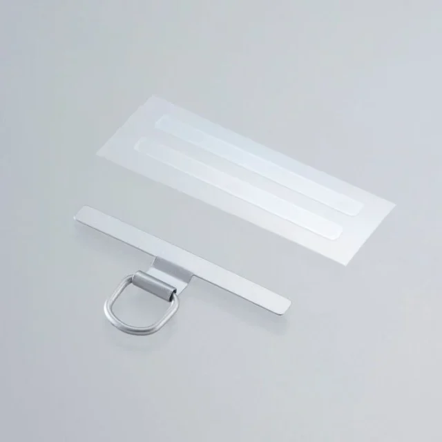 1口タイプのステンレスストラップホールシートと保護シール