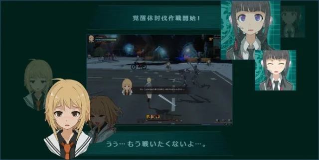 『ソウルワーカー』のキャラクターとゲーム内会話シーン