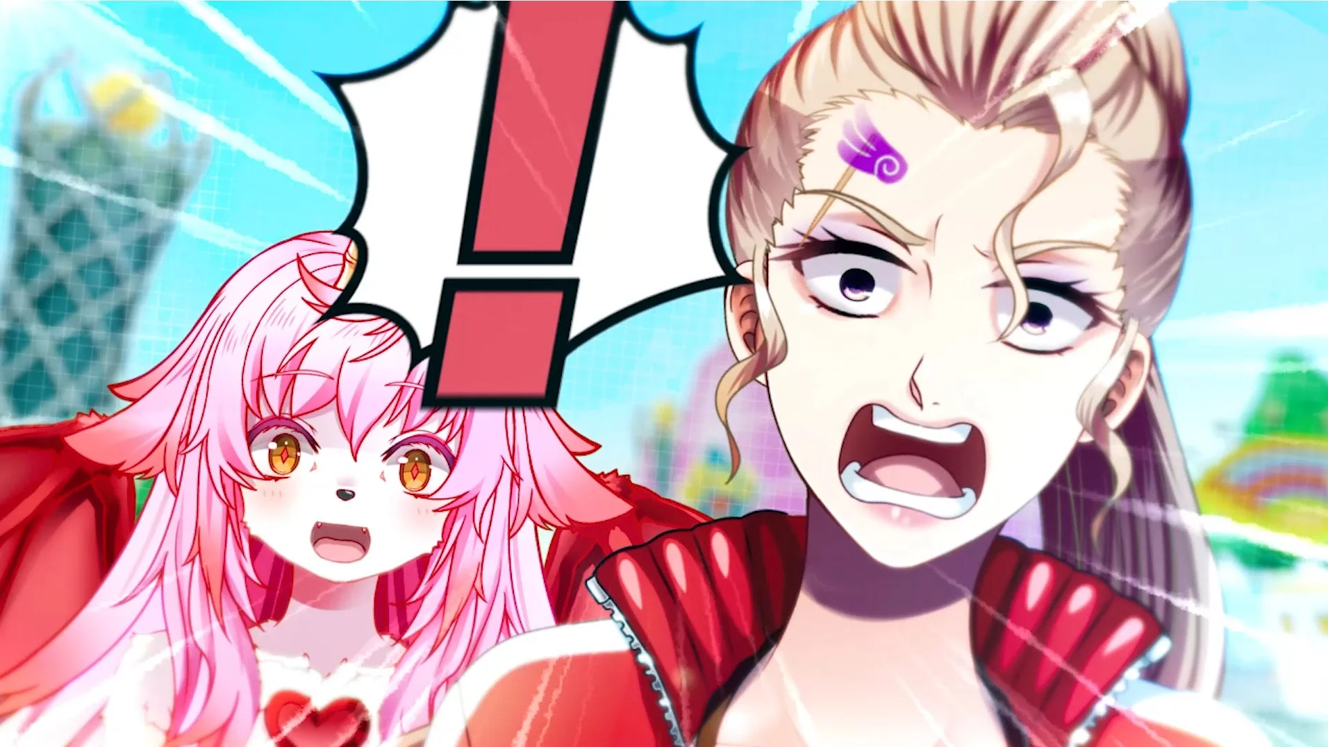 『トキノホールデム◆ベガス』の配信者応援キャンペーンを表現する驚きの表情のキャラクター