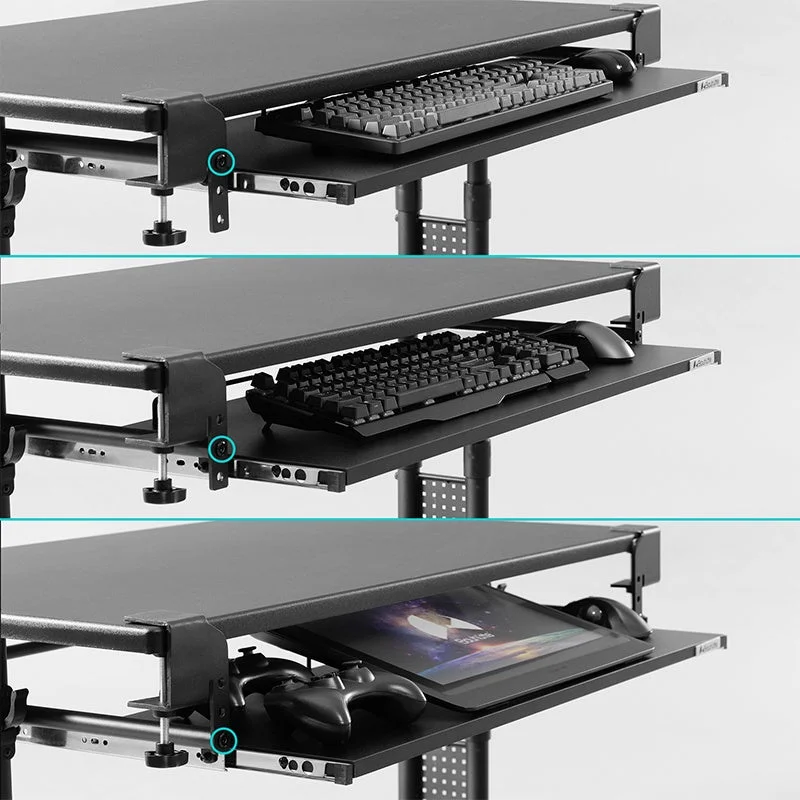 後付キーボードスライダー2の3段階高さ調整機能を示すイメージ