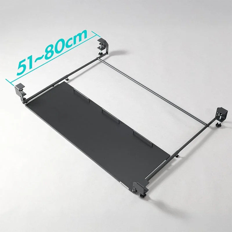 後付キーボードスライダー2の奥行き51～80cm対応を示す調整範囲図