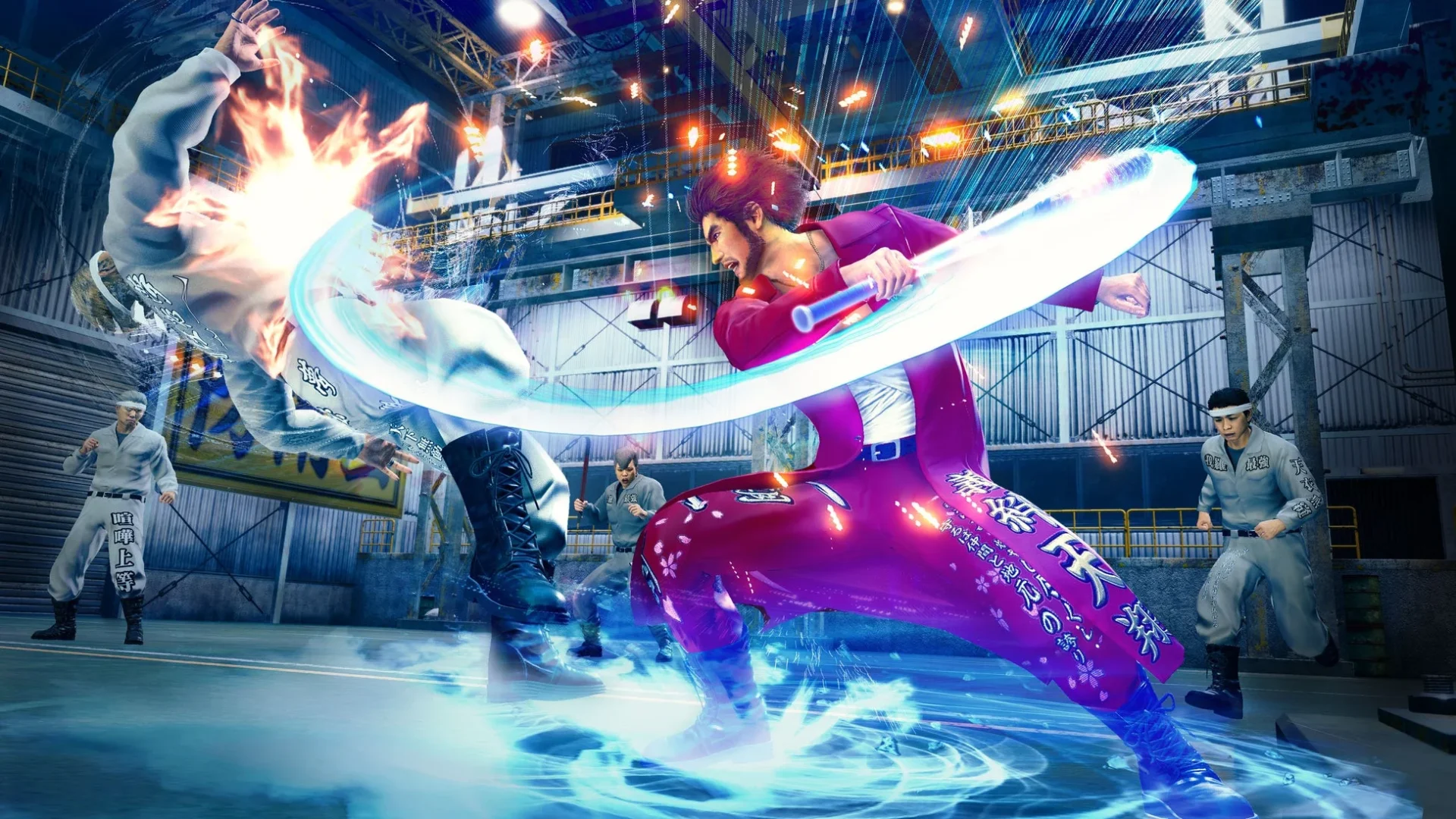 『龍が如く 極３』「ツッパリの龍」でバトルする春日一番のゲーム画面