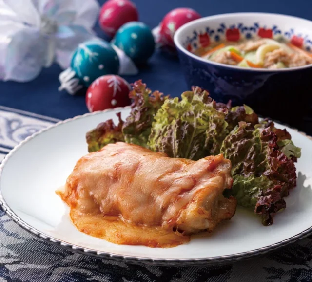 Cut Mealのレンジでトマトガーリックチーズチキン