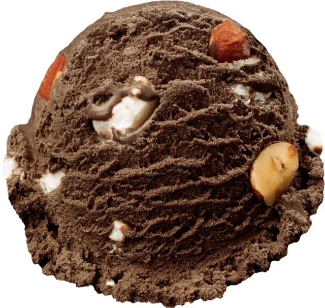 ロッキーロードのスクープアイスクリーム