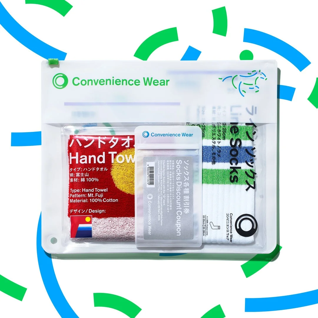 福袋のラインソックス（22-25cm）パッケージと中身