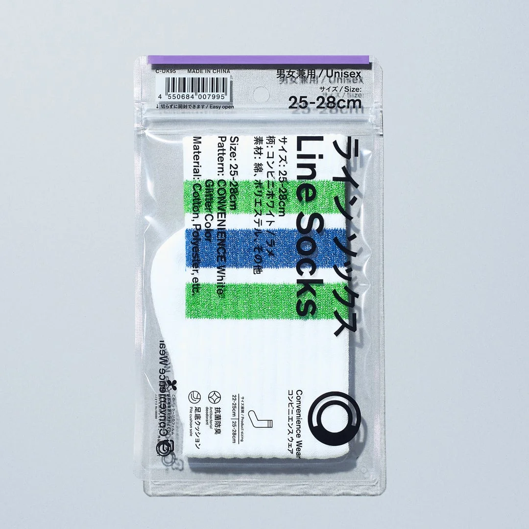 福袋のラインソックス（25-28cm）パッケージと詳細