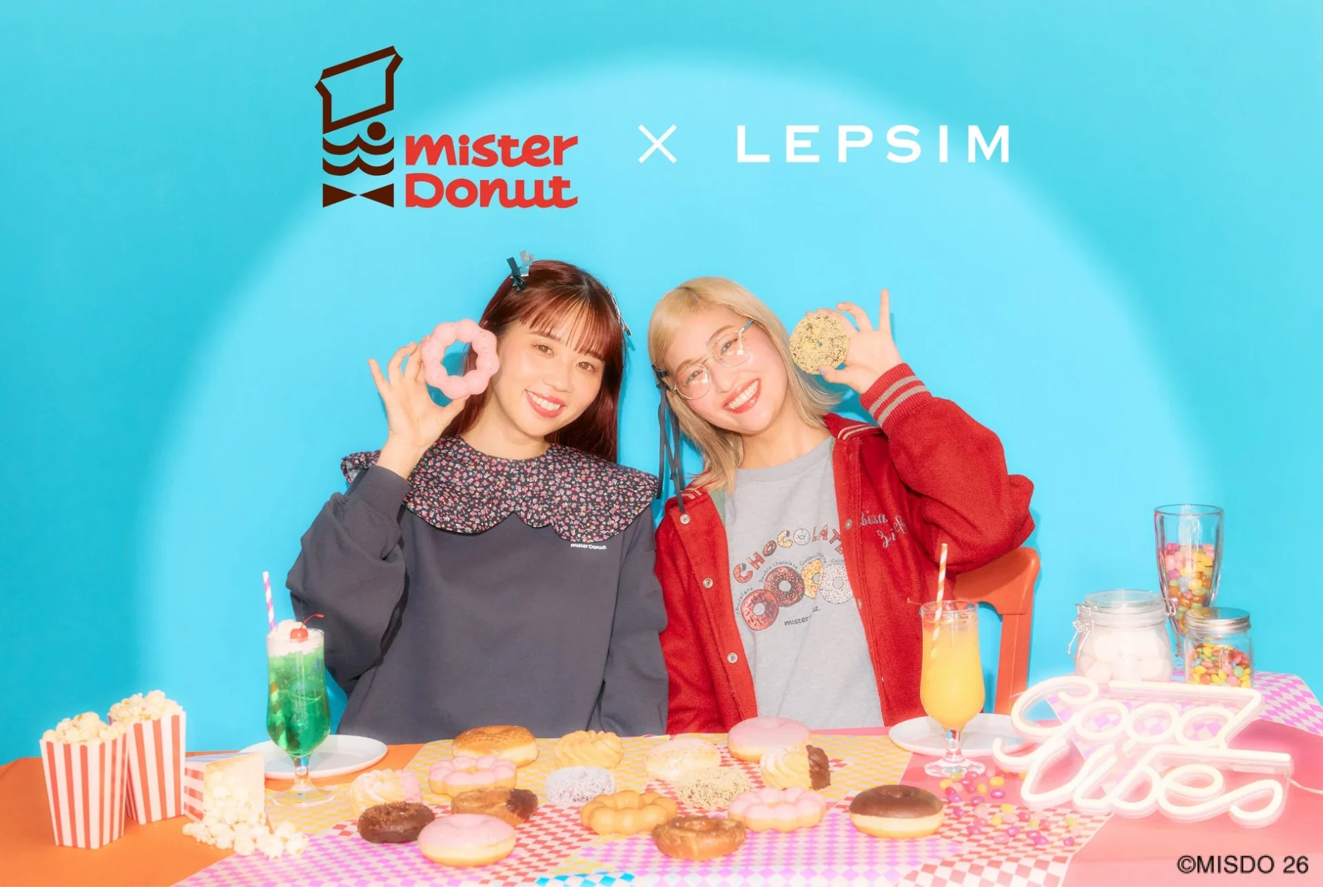 ミスタードーナツ × LEPSIM コラボ第2弾！　懐かしドーナツデザインのアイテム12種が1月9日より発売