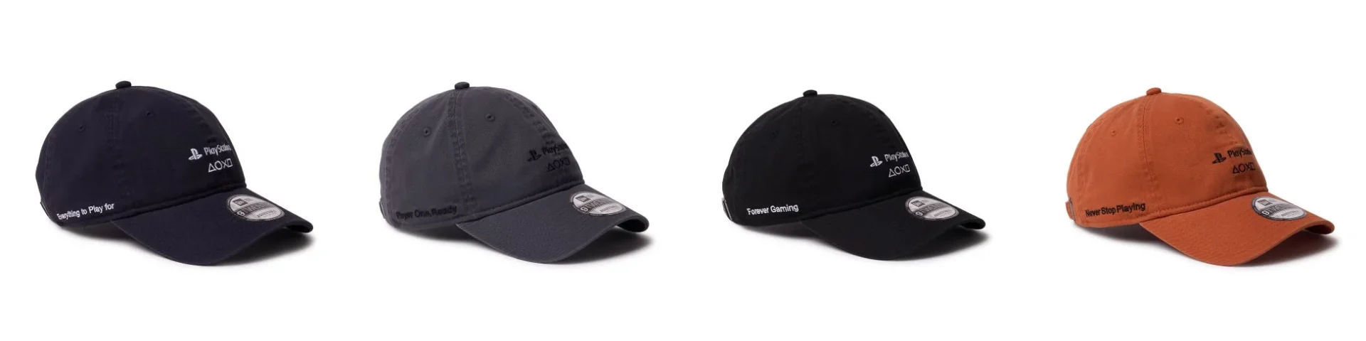 PlayStationのロゴやモチーフをあしらったニューエラ9TWENTY™キャップ