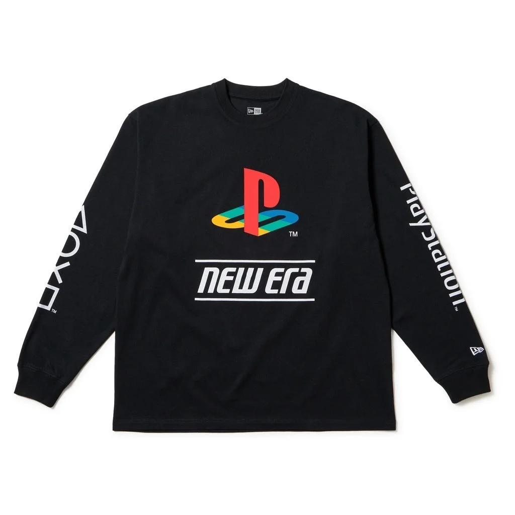 PlayStationロゴとニューエラの長袖Tシャツ黒