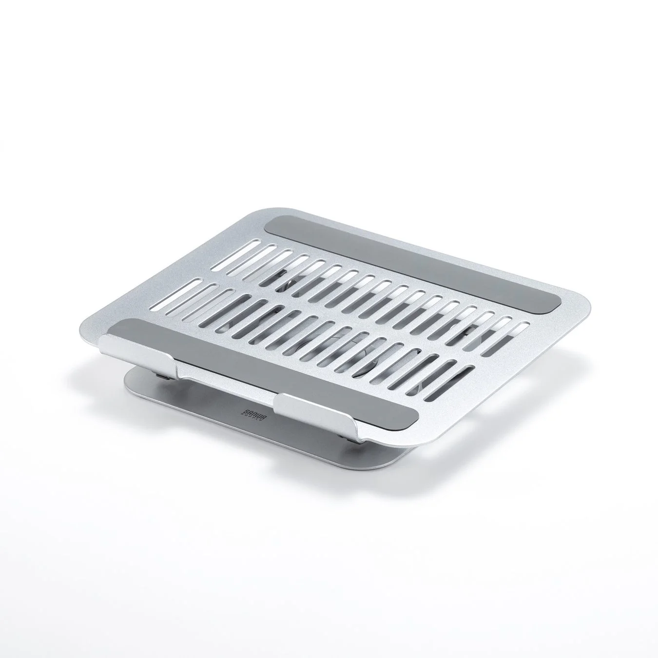 折りたたまれた状態のノートパソコンスタンドの上面