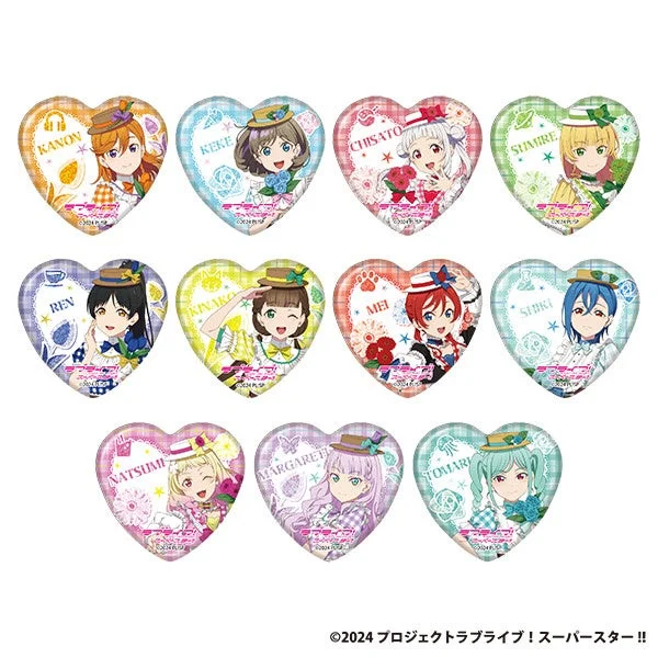 GiGOコラボカフェオリジナルグッズ ホログラムハート缶バッジ(Liella!)