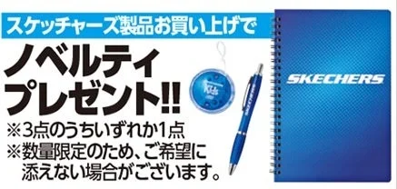 ディバロ スケッチャーズ製品購入でノベルティプレゼント告知
