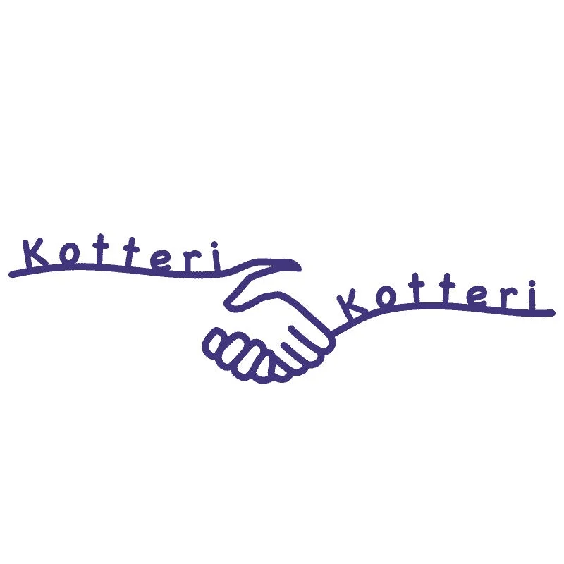 「YEARどんぶり2025」に描かれた「絆」を象徴する手を繋ぐマーク。「Kötteri」の文字入り。