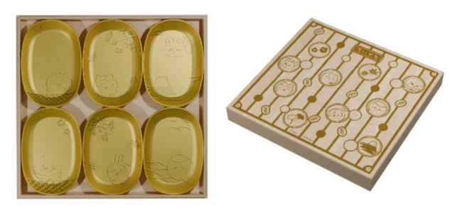 大大吉のちいかわ小判風豆皿セットが郵送されるイメージ。