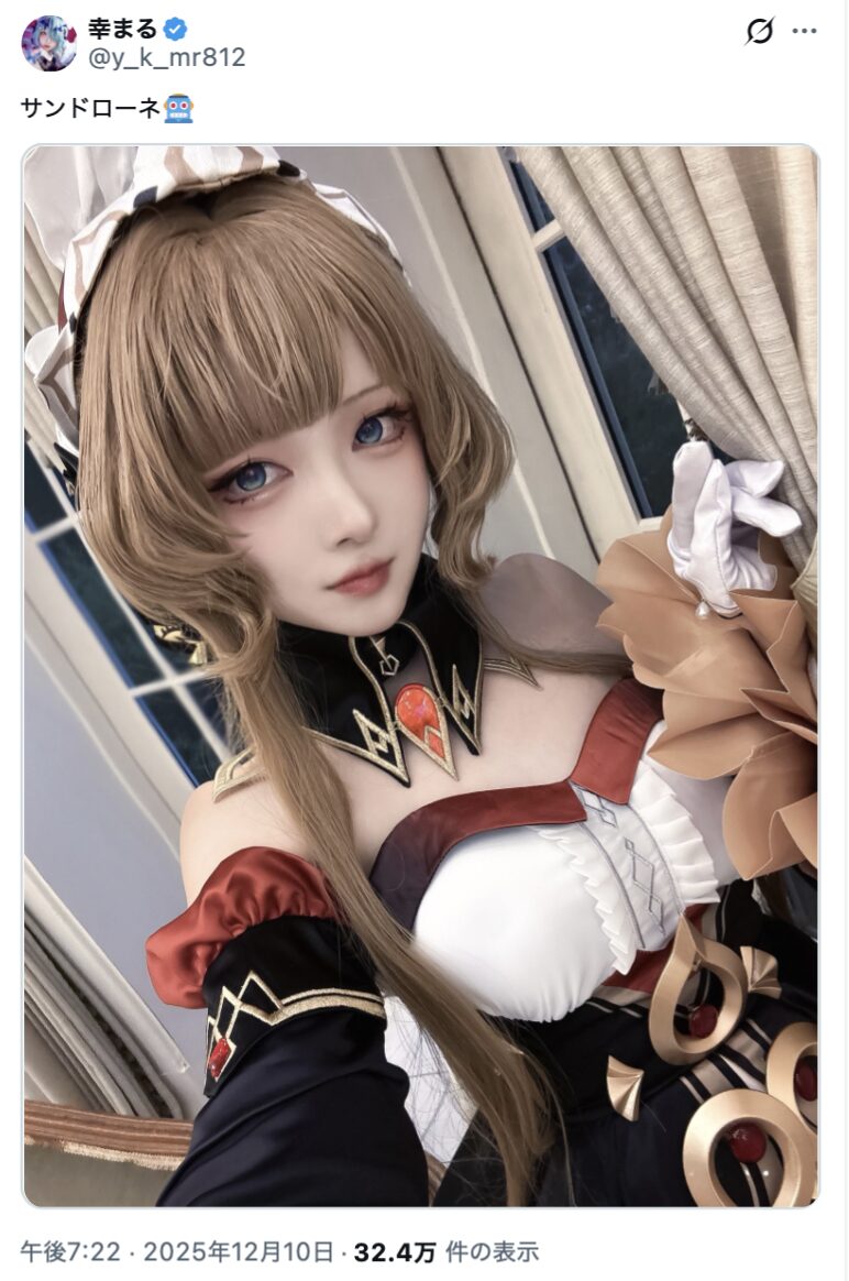 完璧すぎるお人形さん！　幸まる、『原神』サンドローネの精巧なコスプレを披露