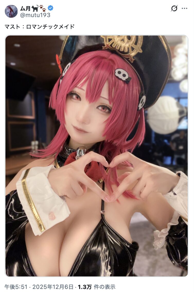 海賊×メイド服の新境地！　ム月、『勝利の女神：NIKKE』マストのメイド衣装を披露