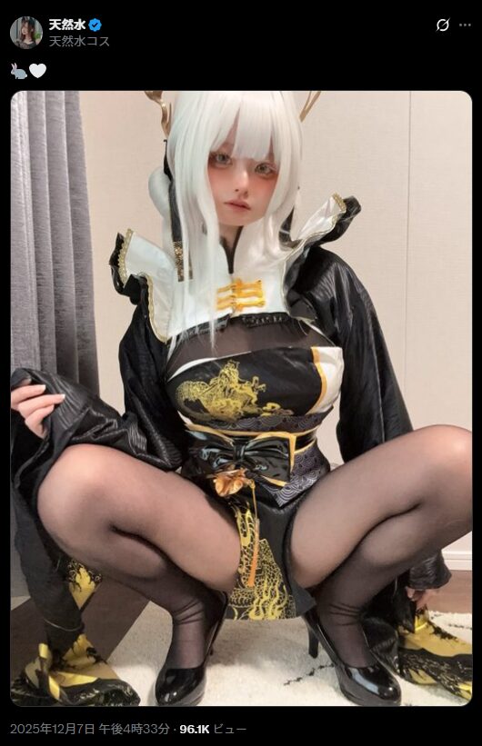 セクシー和装の極み！　天然水、『勝利の女神：NIKKE』ブランの和服コスプレで艶やかポーズを披露