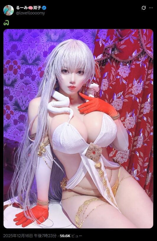 セクシーすぎるインドの女神！　るーみ、『Fate/Grand Order』ドゥルガーの大胆衣装で魅惑のポーズを披露