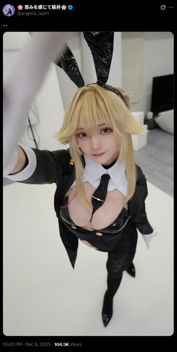 セクシーすぎるバニーガール！　尊みを感じて桜井、『勝利の女神：NIKKE』エード バニーバージョンのコスプレで魅了