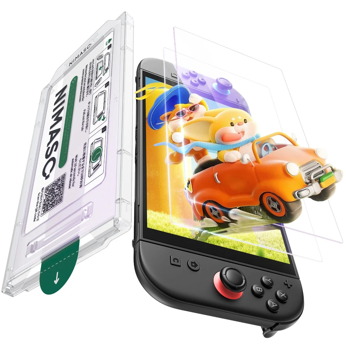 NIMASO Nintendo Switch 2用強化ガラス透明タイプフィルムのイメージ