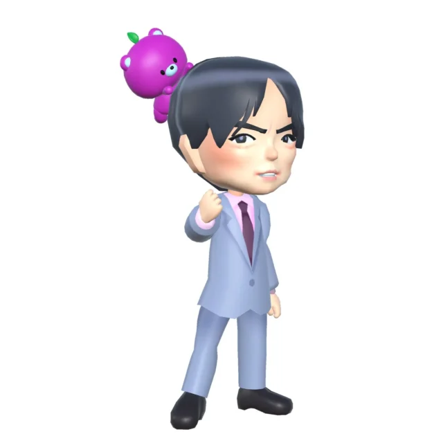 モチタンアプリに登場する森田鉄也氏のキャラクター