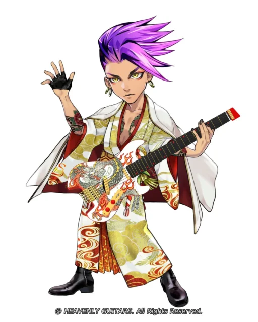 新衣装をまとったギタリスト「ニューイヤー リュウ」