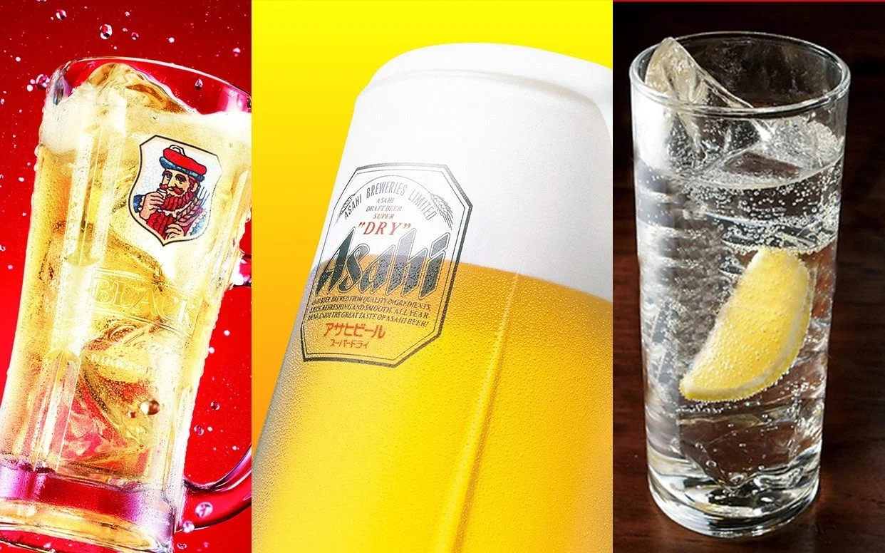 しゃぶ葉のアルコール飲み放題で提供されるドリンク各種