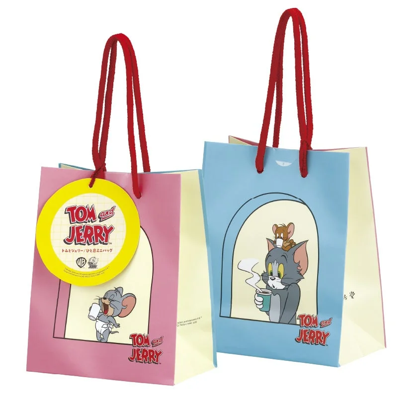トムとジェリー/ひと息ミニバッグのピンクと水色のパッケージ