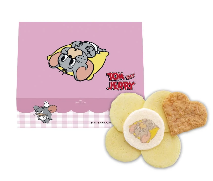 トムとジェリー/くつろぎ小箱のパッケージとタフィーのえびせんべい