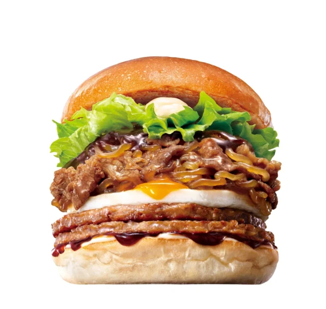 倍盛りとろたま牛すき焼きバーガーの単品写真