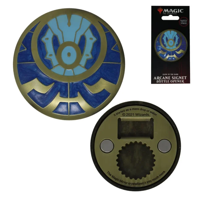 蓄光する秘儀の印鑑ボトルオープナー本体とパッケージ