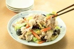 コープデリミールキットで調理した料理（豚肉と野菜の炒め物）