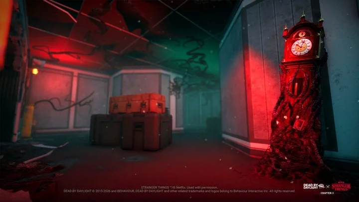 裏側の世界を思わせる古時計とマップのゲーム画面