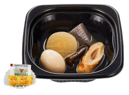 かっぱ寿司のお持ち帰り用『おでん5種盛り合わせ』