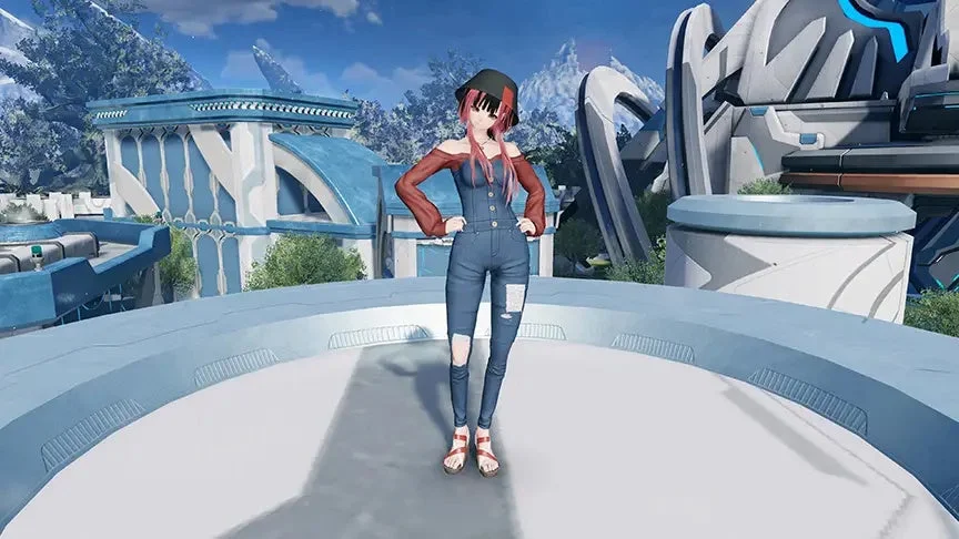 新ACスクラッチの冬向けコスチューム（デニムサロペット）