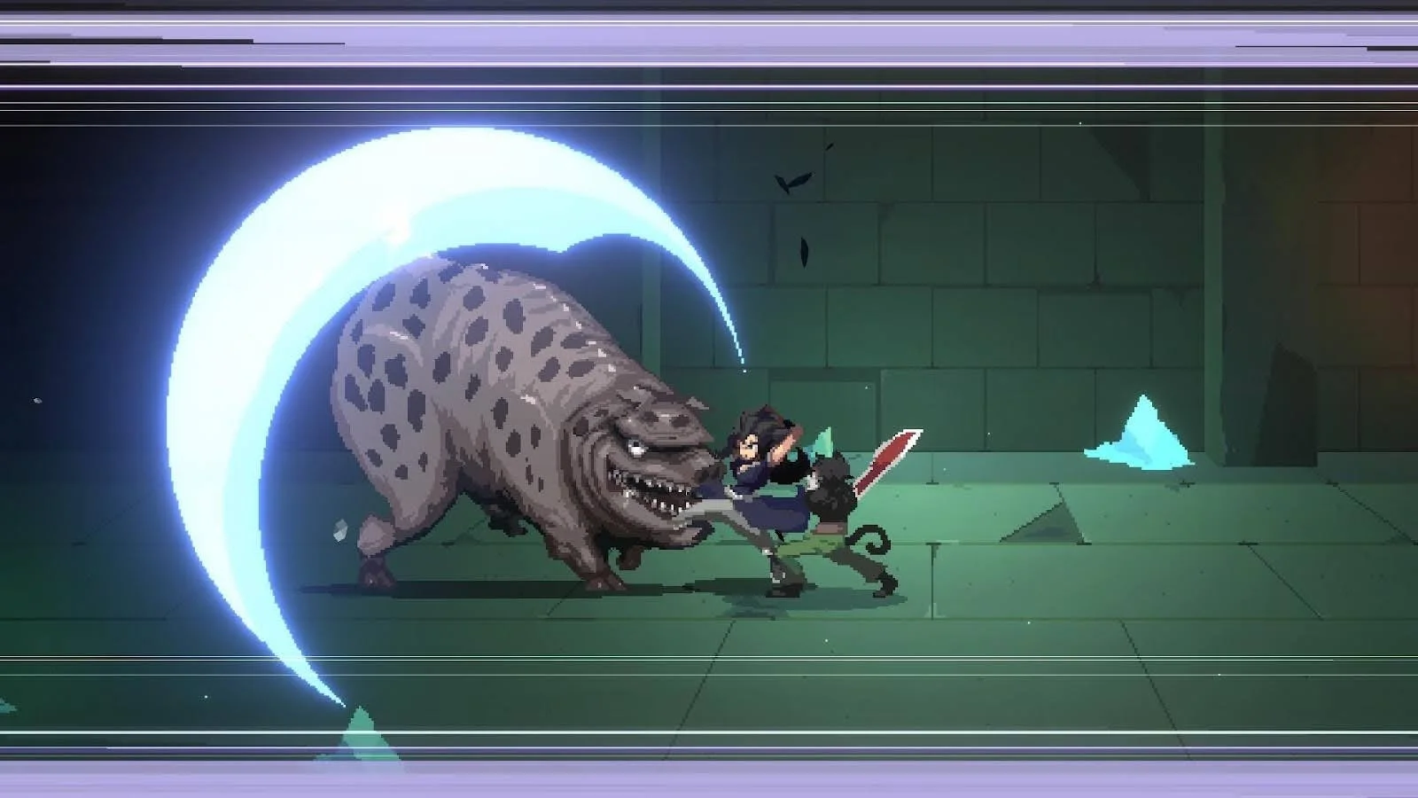 プレイアブルキャラクター「ガジル」の戦闘シーン