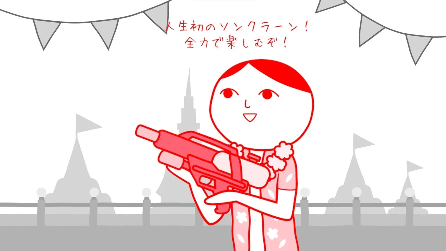 タイの水かけ祭り「ソンクラーン」のゲーム問題例