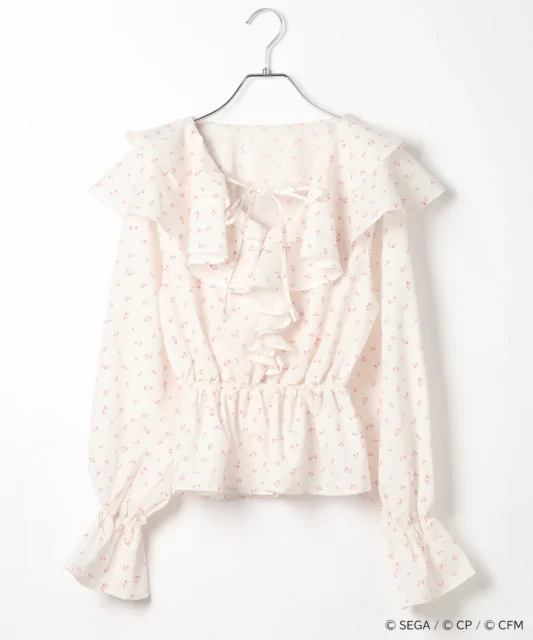 MORE MORE JUMP!×Heather ラッフルリボンブラウス 桃井愛莉ver.