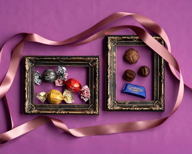 成城石井 チョコバラエティアソートBOXに入っている様々なチョコレート