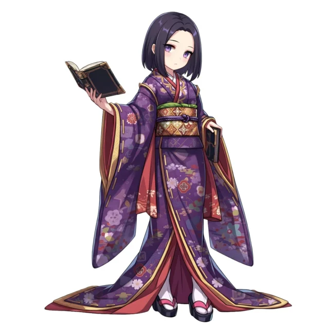 StudyStartに登場する紫式部をモチーフにしたキャラクター