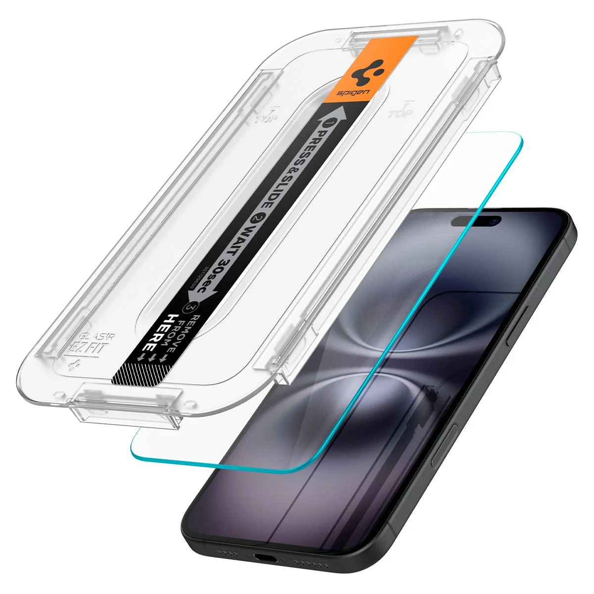Spigen ガラスフィルム EZ Fitと貼り付け専用トレイ